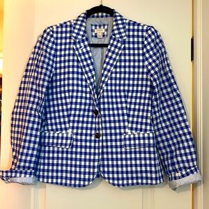 J.Crew Blue Gingham Blazer